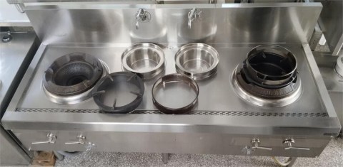 Εστία Αερίου Wok Επιδαπέδιο 200x80x110Cm Με 2 Καυστήρες Μεταχειρισμένo